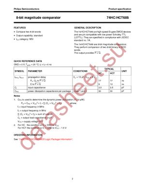 74HCT688N,652 datasheet  